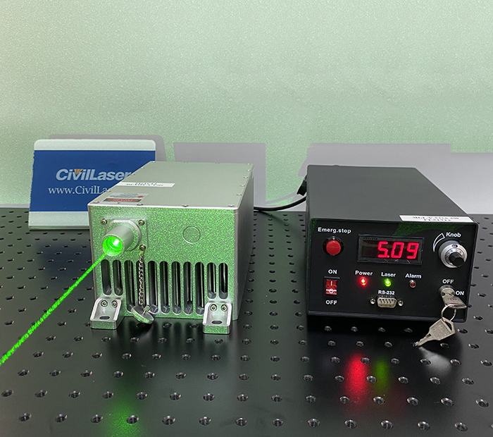 고품질 빔 안정적인 성능 532nm 5W DPSS 레이저 MGL-V-532A-5W